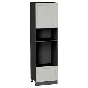 Шкаф пенал с 1-ой дверцей и ящиком под технику Сканди Cappuccino Softwood Graphite 2132*600*576