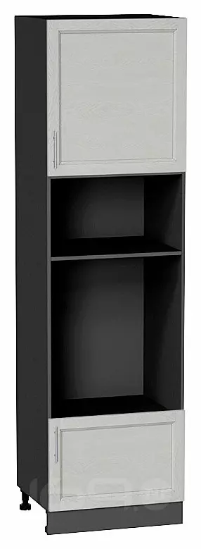 Шкаф пенал с 1-ой дверцей и ящиком под технику Сканди Cappuccino Softwood Graphite 2132*600*576