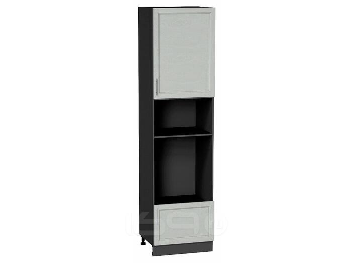 Шкаф пенал с 1-ой дверцей и ящиком под технику Сканди Cappuccino Softwood Graphite 2336*600*576