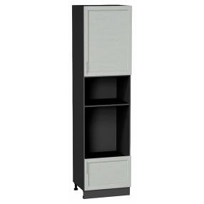 Шкаф пенал с 1-ой дверцей и ящиком под технику Сканди Cappuccino Softwood Graphite 2336*600*576