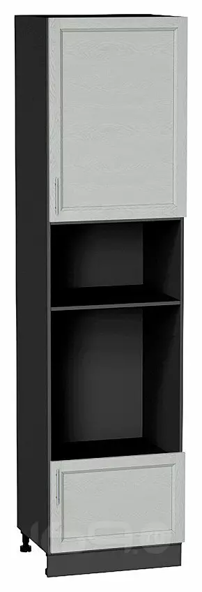 Шкаф пенал с 1-ой дверцей и ящиком под технику Сканди Cappuccino Softwood Graphite 2336*600*576