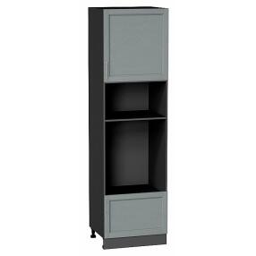 Шкаф пенал с 1-ой дверцей и ящиком под технику Сканди Grey Softwood Graphite 2132*600*576