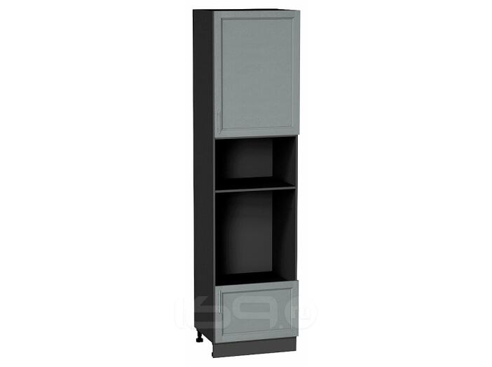 Шкаф пенал с 1-ой дверцей и ящиком под технику Сканди Grey Softwood Graphite 2336*600*576