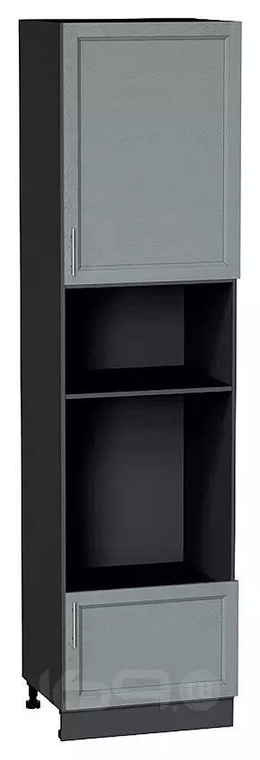 Шкаф пенал с 1-ой дверцей и ящиком под технику Сканди Grey Softwood Graphite 2336*600*576