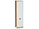 Шкаф пенал с 2-мя дверцами Евро Белый Дуб Вотан 2336*600*574