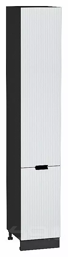 Шкаф пенал с 2-мя дверцами Евро Лайн Белый / Graphite 2336*400*574