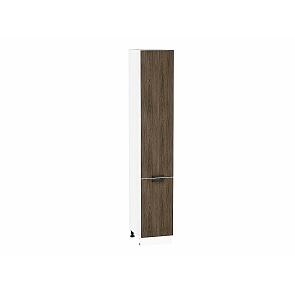 Шкаф пенал с 2-мя дверцами Флэт Brown Casella Oak 2S/Белый 2336*400*574