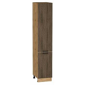 Шкаф пенал с 2-мя дверцами Флэт Brown Casella Oak 2S/Дуб Вотан 2132*400*574