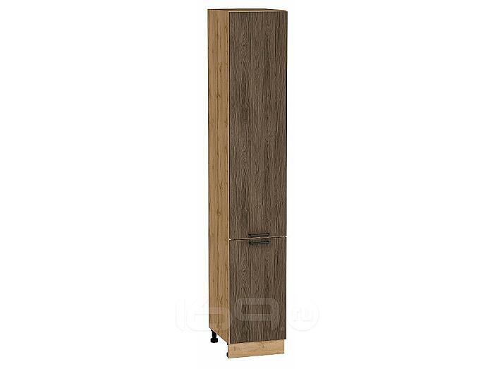 Шкаф пенал с 2-мя дверцами Флэт Brown Casella Oak 2S/Дуб Вотан 2336*400*574