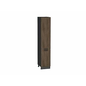 Шкаф пенал с 2-мя дверцами Флэт Brown Casella Oak 2S/Graphite 2132*400*574
