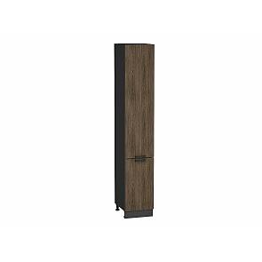 Шкаф пенал с 2-мя дверцами Флэт Brown Casella Oak 2S/Graphite 2336*400*574