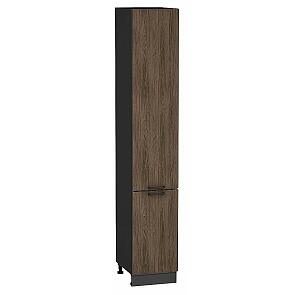 Шкаф пенал с 2-мя дверцами Флэт Brown Casella Oak 2S/Graphite 2336*400*574