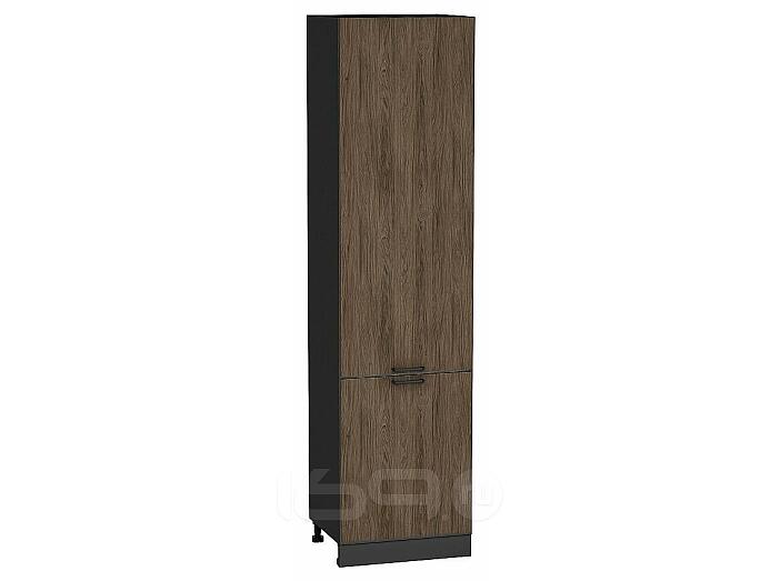 Шкаф пенал с 2-мя дверцами Флэт Brown Casella Oak 2S/Graphite 2336*600*574