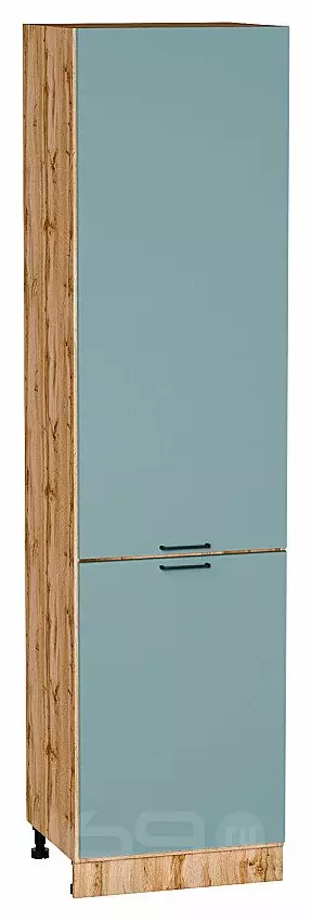 Шкаф пенал с 2-мя дверцами Флэт Grey-green In 2S/Дуб Вотан 2336*600*574