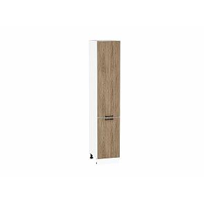 Шкаф пенал с 2-мя дверцами Флэт Natural Casella Oak 2S/Белый 2132*400*574