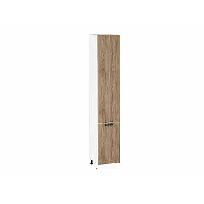 Шкаф пенал с 2-мя дверцами Флэт Natural Casella Oak 2S/Белый 2336*400*574