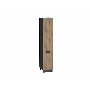 Шкаф пенал с 2-мя дверцами Флэт Natural Casella Oak 2S/Graphite 2132*400*574