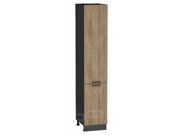 Шкаф пенал с 2-мя дверцами Флэт Natural Casella Oak 2S/Graphite 2132*400*574