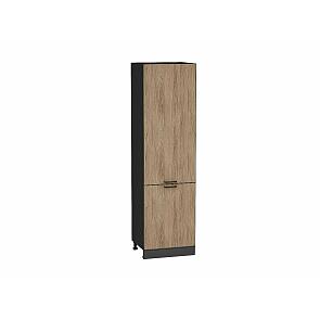 Шкаф пенал с 2-мя дверцами Флэт Natural Casella Oak 2S/Graphite 2132*600*574