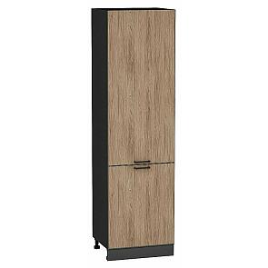 Шкаф пенал с 2-мя дверцами Флэт Natural Casella Oak 2S/Graphite 2132*600*574