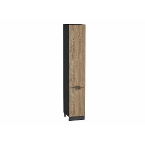 Шкаф пенал с 2-мя дверцами Флэт Natural Casella Oak 2S/Graphite 2336*400*574