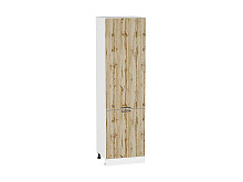 Шкаф пенал с 2-мя дверцами Флэт Wotan Oak 2S Белый | 60 см