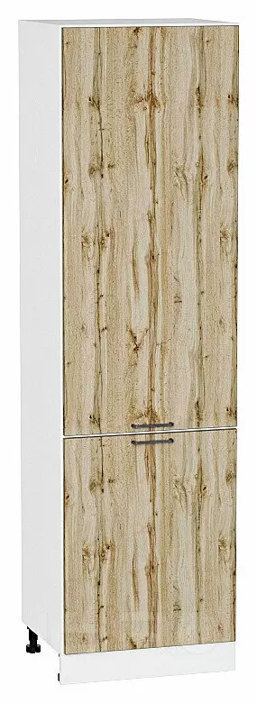 Шкаф пенал с 2-мя дверцами Флэт Wotan Oak 2S/Белый 2132*600*574