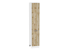 Шкаф пенал с 2-мя дверцами Флэт Wotan Oak 2S Белый | 40 см