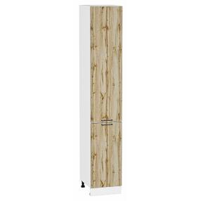 Шкаф пенал с 2-мя дверцами Флэт Wotan Oak 2S/Белый 2336*400*574