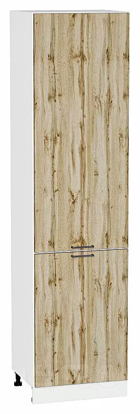 Шкаф пенал с 2-мя дверцами Флэт Wotan Oak 2S/Белый 2336*600*574