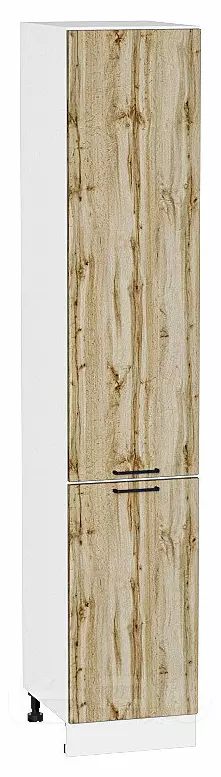 Шкаф пенал с 2-мя дверцами Флэт Wotan Oak 2S/Белый 2132*400*574