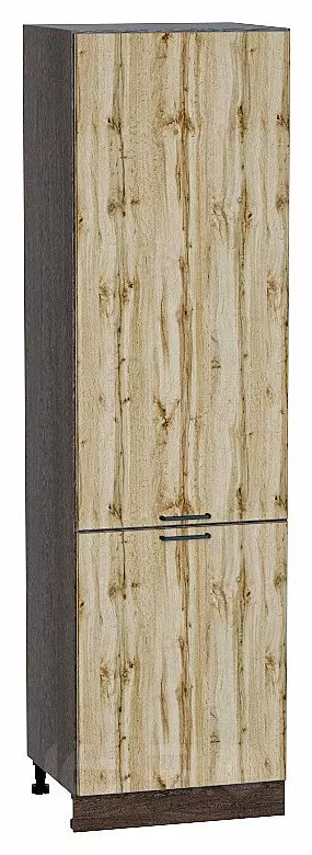 Шкаф пенал с 2-мя дверцами Флэт Wotan Oak 2S/Graphite 2132*600*574