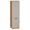 Шкаф пенал с 2-мя дверцами Фрейм Clay Silk/Дуб Вотан 2132*600*580