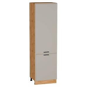 Шкаф пенал с 2-мя дверцами Фрейм Clay Silk/Дуб Вотан 2132*600*580