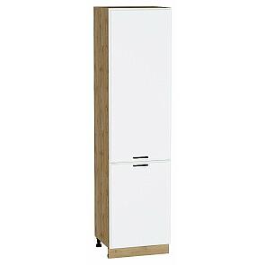 Шкаф пенал с 2-мя дверцами Фрейм White Silk/Дуб Вотан 2336*600*580