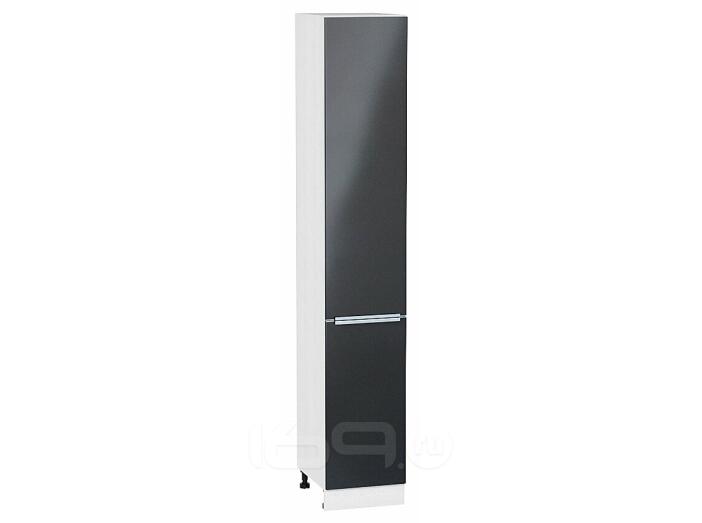 Шкаф пенал с 2-мя дверцами Фьюжн Anthracite Белый 2336*400*576