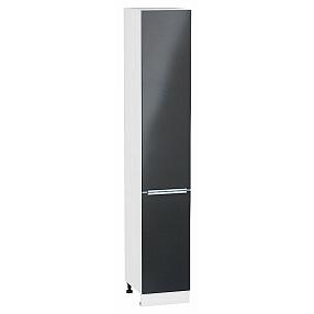 Шкаф пенал с 2-мя дверцами Фьюжн Anthracite Белый 2336*400*576