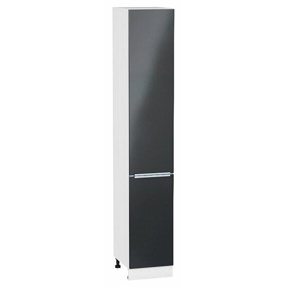 Шкаф пенал с 2-мя дверцами Фьюжн Anthracite Белый 2336*400*576