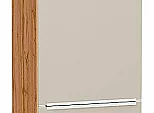Шкаф пенал с 2-мя дверцами Фьюжн Cream Silk/Дуб Вотан 2132*600*576