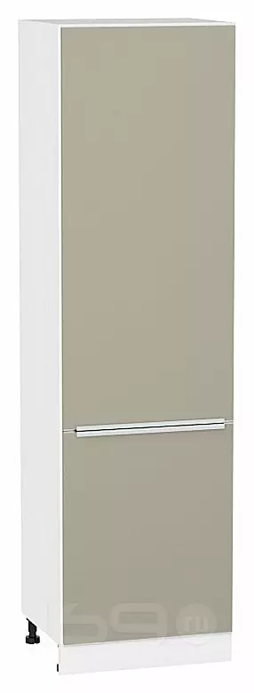 Шкаф пенал с 2-мя дверцами Фьюжн Silky Grey Белый 2132*600*576