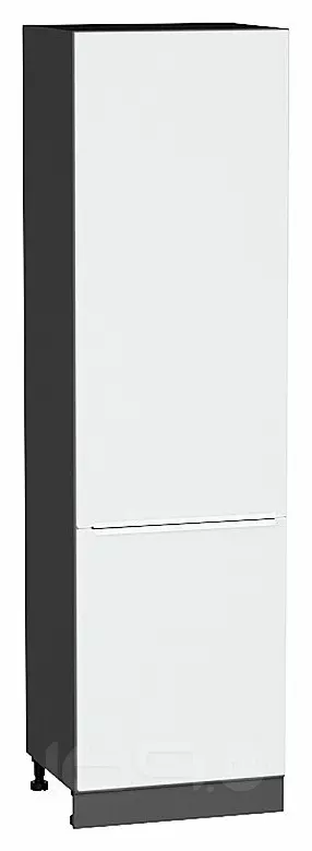 Шкаф пенал с 2-мя дверцами Фьюжн Silky White Graphite 2132*600*576