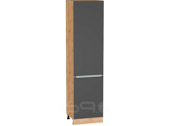 Шкаф пенал с 2-мя дверцами Фьюжн Stormy Silk/Дуб Вотан 2336*600*576