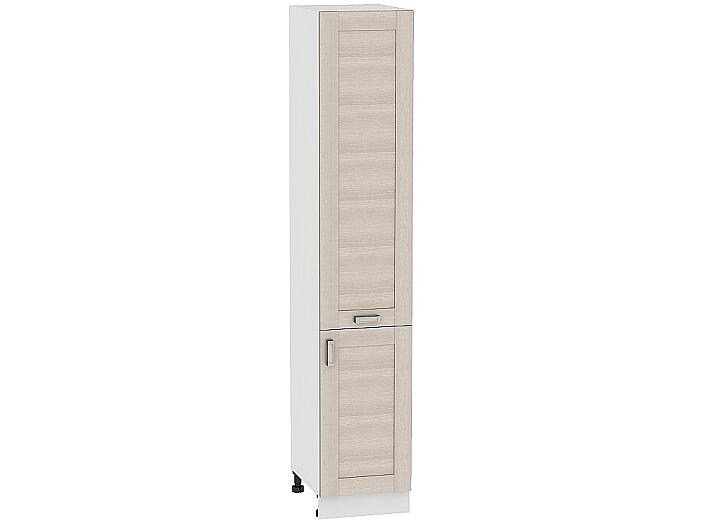 Шкаф пенал с 2-мя дверцами Лофт 400Н (для верхних шкафов высотой 920) Cappuccino Veralinga-Белый