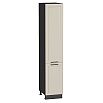 Шкаф пенал с 2-мя дверцами Нео Cream Silk/Graphite 2132*400*576