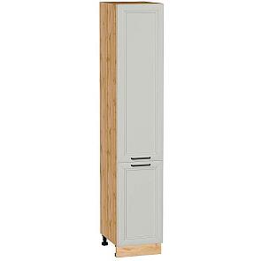 Шкаф пенал с 2-мя дверцами Нео (Каркас П 400) Grey Silk/Дуб Вотан 2132*400*576