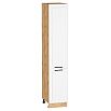 Шкаф пенал с 2-мя дверцами Нео (Каркас П 400) White Silk/Дуб Вотан 2132*400*576