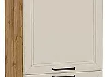 Шкаф пенал с 2-мя дверцами Нео (Каркас П 600) Cream Silk/Дуб Вотан 2132*600*576