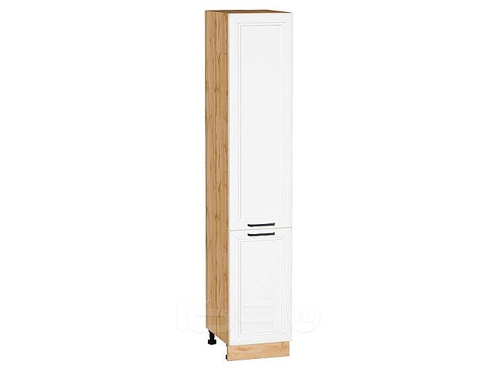Шкаф пенал с 2-мя дверцами Нео (Каркас ШП 400) White Silk/Дуб Вотан 2132*400*576