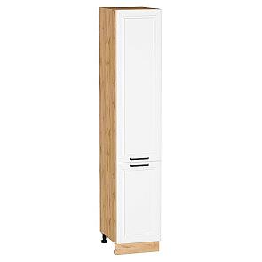 Шкаф пенал с 2-мя дверцами Нео (Каркас ШП 400) White Silk/Дуб Вотан 2132*400*576