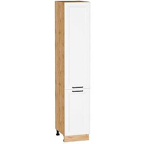 Шкаф пенал с 2-мя дверцами Нео (Каркас ШП 400) White Silk/Дуб Вотан 2132*400*576